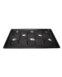 Omcan Full Size 12" x 20" Non-Stick Aluminum Multi-Baker Pan with 8 Molds for Combi Oven