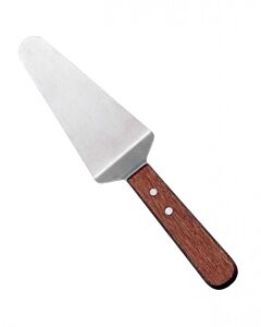 Omcan Pie Server with 4 5/8" x 2 3/8" Blade - Wooden Handle
