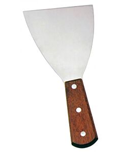 Omcan 4.5" x 3" Pan Scraper - Wooden Handle