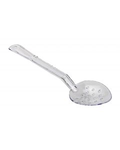 Omcan 11" Polycarbonate Perforated Serving Spoon - Clear - USA