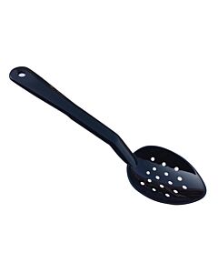 Omcan 11" Polycarbonate Perforated Serving Spoon - Black - USA