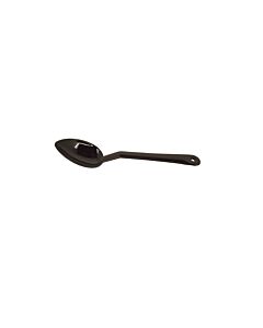 Omcan 11" Polycarbonate Solid Serving Spoon - Black - USA