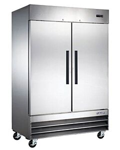 Aurora 54" Bottom Mount Solid Two-door Reach-in Refrigerator with 1169L Capacity - 120V, 249W