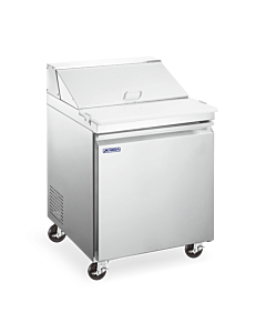 Aurora 27" Refrigerated Single Door Prep Table with 201L Capacity - 120V, 372W