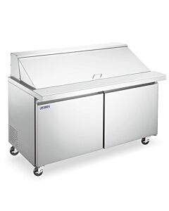 Aurora 60" Refrigerated 2-Doors Prep Table with 469LCapacity - 120V, 504W