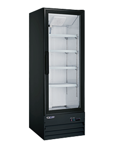 Aurora 22" Black Single Glass Door Refrigerator with 254L Capacity - 110-120V, 186W - USA