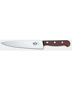 Victorinox 5.2030.19-X1 7.5" Serrated Edge Stiff Chef Knife with Wood Handle