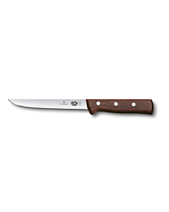 Victorinox 5.6106.15 6" Wide Stiff Straight Boning Knife with Wood Handle