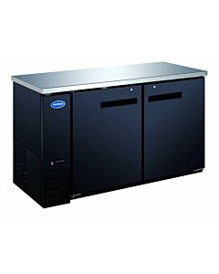 Zanduco 61" Two Solid Door Back Bar Refrigerator - 16 Cubic Feet