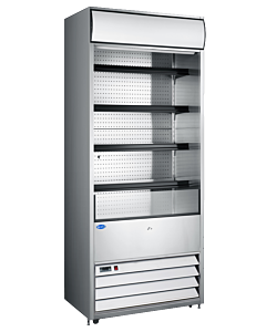 Zanduco 30" Grab-and-Go Stainless Steel Refrigerated Floor Self-Serve Display Case with 440L Capacity - 1700W, 120V