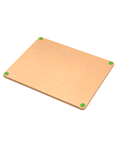 Epicurean 622-14110105 14" x 11" Rectangular Cutting Board Natural Composite Wood with Non-Slip Feet - Green, NSF