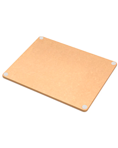 Epicurean 622-14110107 14" x 11" Rectangular Cutting Board Natural Composite Wood with Non-Slip Feet - White, NSF