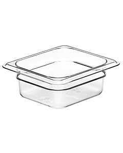 Cambro 1/6 Size Camwear Food Pan, Clear Polycarbonate