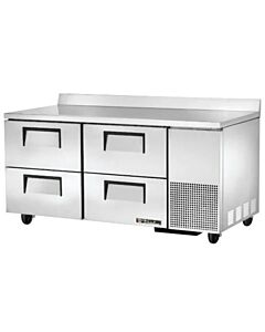 True TWT-67D-4-HC 67" 4-Drawer Deep Worktop Refrigerator with 20.6 cu.ft. Capacity - 115V - USA