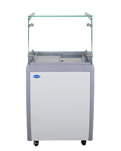 Zanduco 26" Gelato Dipping Cabinet with Flat Sneeze Guard, 4 Pans, and 120L Capacity - 110V, 210W - CA