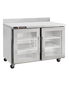 Centerline CLUC-36R-GD-WTLR 36" Two Glass Door Undercounter Refrigerator with Worktop - Left/Right Hinge