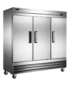 EFI X-Line F3-82VCX 81" Bottom Mount Three Solid Door Reach-In Freezer - 115V, 1 HP - CA