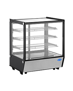 Zanduco 28" Square Glass Countertop Refrigerated Display with 145L Capacity - 110-120V, 350W