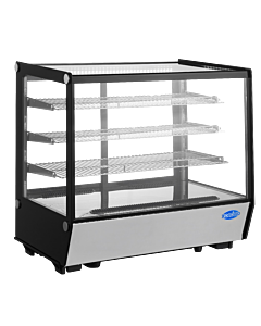 Zanduco 35" Square Glass Countertop Refrigerated Display with 186L Capacity - 110-120V, 350W