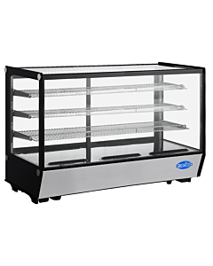 Zanduco 48" Square Glass Countertop Refrigerated Display with 225L Capacity - 110-120V, 640W