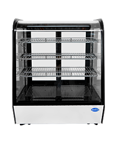Zanduco 28" Curve Glass Countertop Refrigerated Display with 145L Capacity - 110-120V, 350W