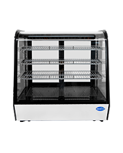 Zanduco 48" Curve Glass Countertop Refrigerated Display with 225L Capacity - 110-120V, 640W