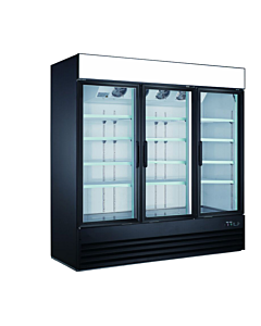 EFI C3-78GDVCX 78" THREE SWING GLASS DOOR REACH-IN MERCHANDISER REFRIGERATION