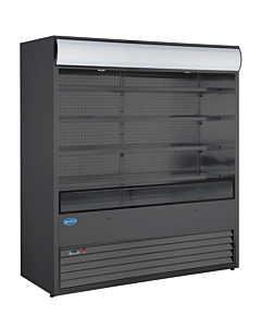 Zanduco 72" Grab-and-Go Refrigerated Floor Self-Serve Display Case with 1050L Capacity - Black, 220V - CA