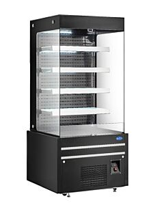 Zanduco 36" Grab-and-Go Black Open Front Refrigerated Display Case with 560L Capacity - 1320W