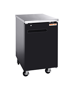 New Air NBB-23-SB 23" Single Solid Door Back Bar Refrigerator with 220L Capacity - 115V, 1/6HP