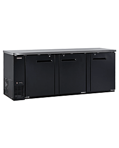 New Air NBB-90-SB 90" Three-Solid Door Back Bar Refrigerator with 916L Capacity - 115V, 1/4HP - CA