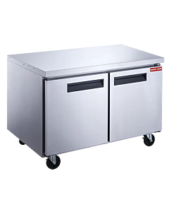 New Air NUR-048-SS 48" Stainless Steel 2-Door Undercounter Refrigerator with 345L Capacity - 115V, 280W