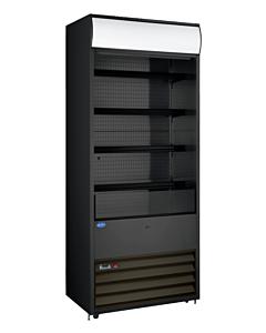 Zanduco 30" Grab-and-Go Black Refrigerated Floor Self-Serve Display Case with 440L Capacity - 1700W, 120V - USA