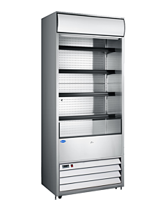 Zanduco 30" Grab-and-Go Stainless Steel Refrigerated Floor Self-Serve Display Case with 440L Capacity - 1700W, 120V - USA