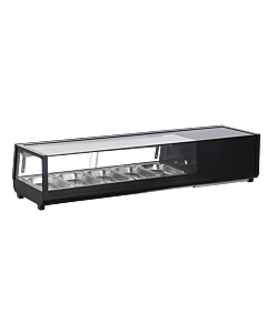 Omcan 54" Refrigerated Rectangular Sushi Showcase 52 L/1.84 Cu Ft - 110V/60/1