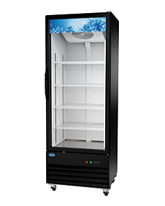 Zanduco 30" Single Swing Door Black Merchandiser Refrigerator with 461L Capacity - 115V, 335W - CA