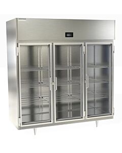 Delfield DSLR3-G 83" Triple Section Reach In Refrigeration with Glass Door 68 cu. Ft. - 115V/1