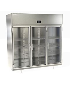 Delfield DSLF3-G 83" Wide Triple Section Reach In Freezer with Glass Doors