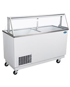 Zanduco 68” Ice Cream Dipping Display with Sneeze Guard - 115V, 490W - CA