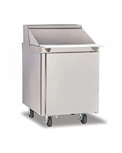Delfield 4427NP-9M 27" Mega Top Salad Prep Tables (9) 1/6 size pan capacity 8.2 cu. Ft. - 115V/60/1 - CA