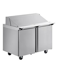 Delfield 4448NP-18M 48" Mega Top Salad Prep Table (18) 1/6 size pan capacity 16 cu. Ft. - 115V/60/1