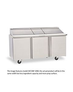 Delfield 4472NP-18M 72" Mega Top Salad Prep Table (18) 1/6 size pan capacity 24.8 cu.ft. - 115V/60/1 - USA