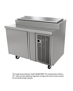 Delfield 18691PTBMP 91" Mechanically Cooled Refrigerated Pizza and Sandwich tables (22) 1/6 Pan Capacity 22.82 cu. Ft - 115V/60/1