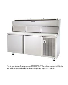 Delfield 18648PDLP 46" Dual Rail LiquiTec Prep Table (24) 1/6 pan