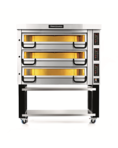 Pizza Master PM743 Electric Triple Deck Oven 72"W x 46"H, 4 Pizza stones 12.5kW Per Deck, 208-240V / 1-3Ph - USA