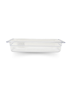 Omcan Third (1/3) Size Clear Polycarbonate Food Pan – 2 ½" Deep - CA
