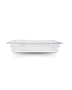 Omcan Half (1/2) Size Clear Polycarbonate Food Pan – 2 ½" Deep - CA