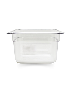 Omcan Sixth (1/6) Size Clear Polycarbonate Food Pan – 4" Deep - CA