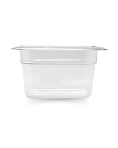Omcan Ninth (1/9) Size Clear Polycarbonate Food Pan – 4" Deep - CA