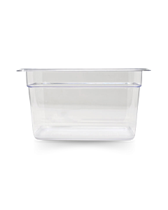Omcan Quarter (1/4) Size Clear Polycarbonate Food Pan – 6" Deep - CA